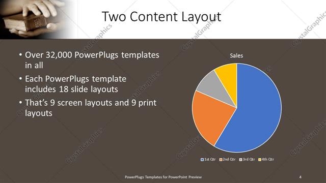 Two Content presentation slide layout