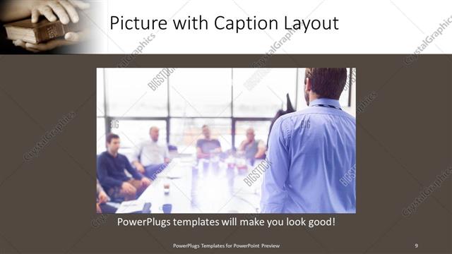 Picture with Caption presentation slide layout