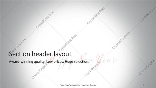 Section Header presentation slide layout