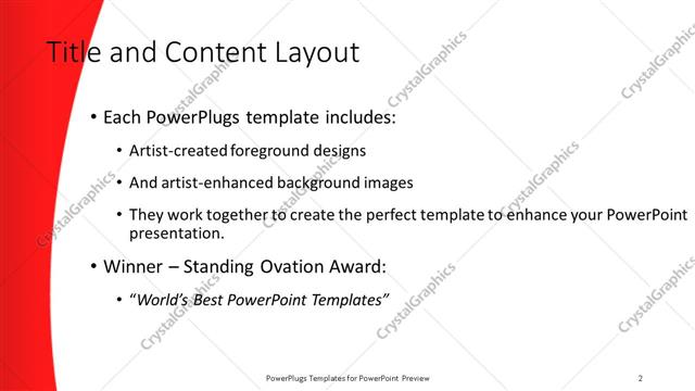 Title and Content presentation slide layout