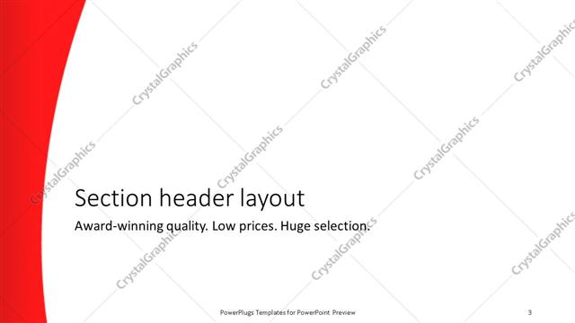 Section Header presentation slide layout
