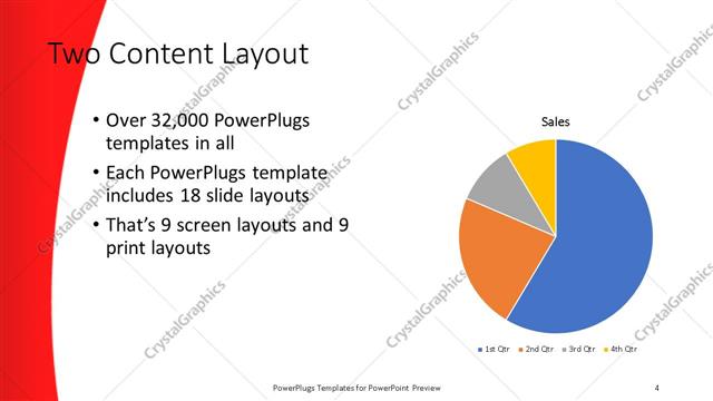 Two Content presentation slide layout