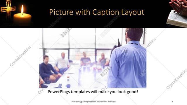 Picture with Caption presentation slide layout