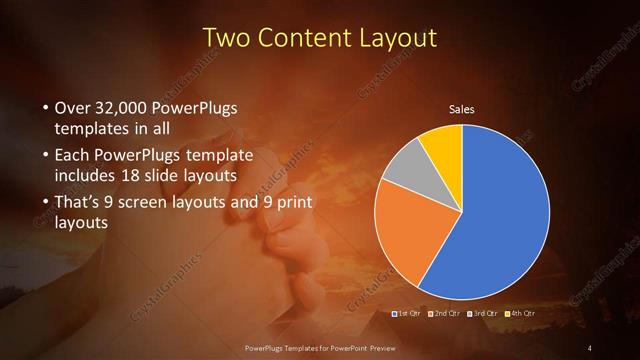 Two Content presentation slide layout