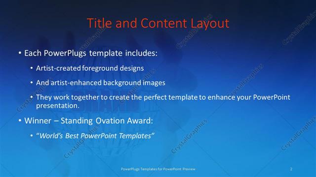 Title and Content presentation slide layout