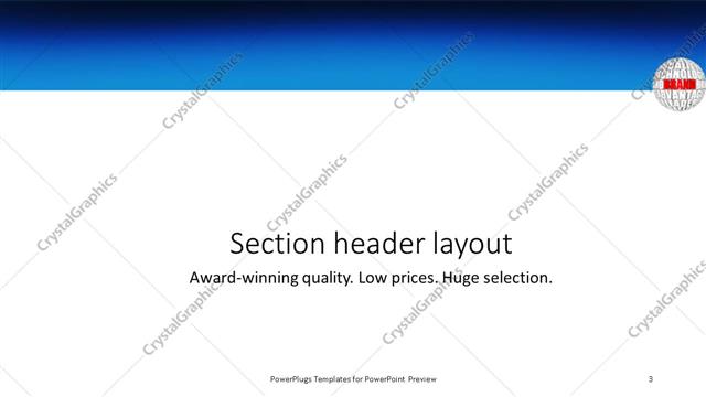 Section Header presentation slide layout