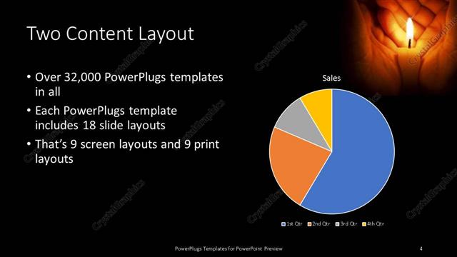 Two Content presentation slide layout