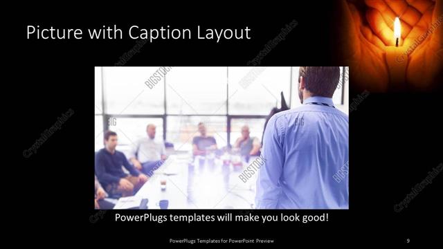 Picture with Caption presentation slide layout