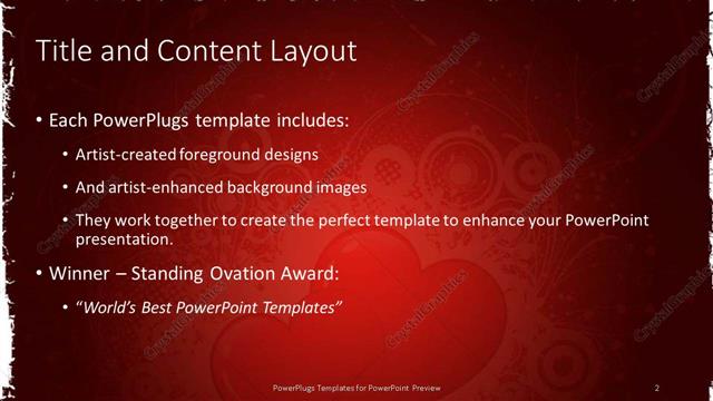 Title and Content presentation slide layout