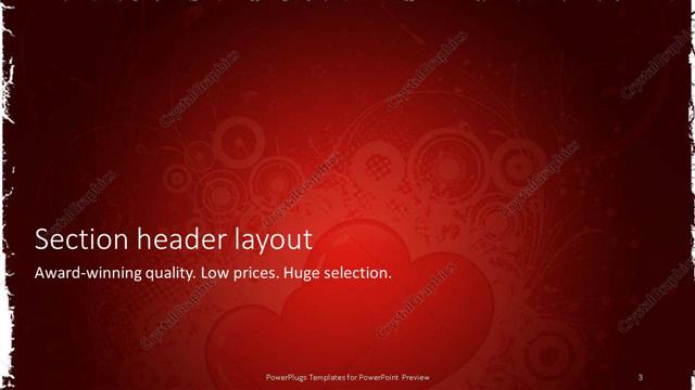 Section Header presentation slide layout