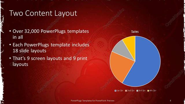 Two Content presentation slide layout