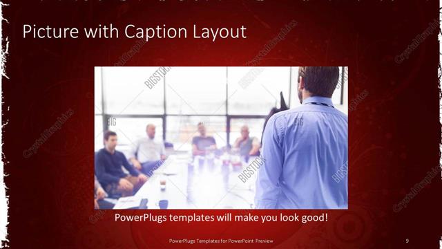 Picture with Caption presentation slide layout