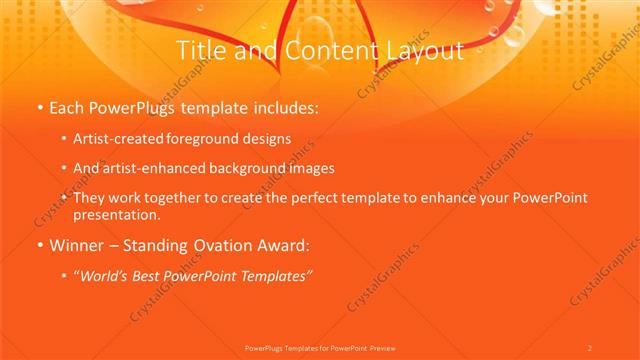 Title and Content presentation slide layout