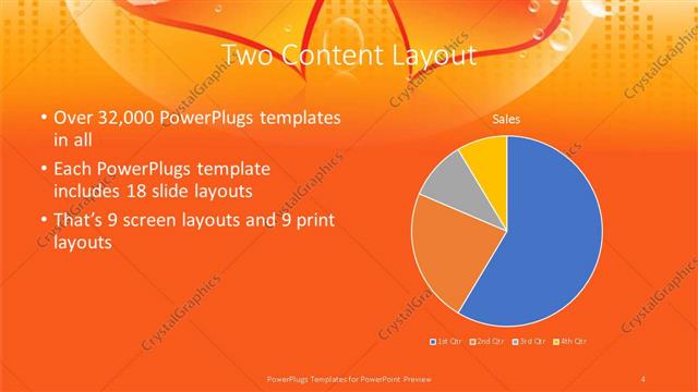 Two Content presentation slide layout