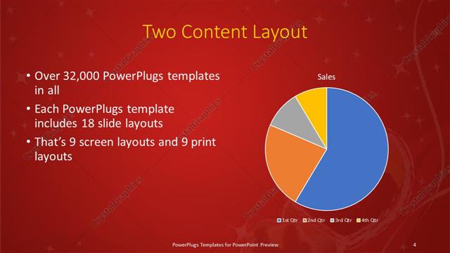 Two Content presentation slide layout