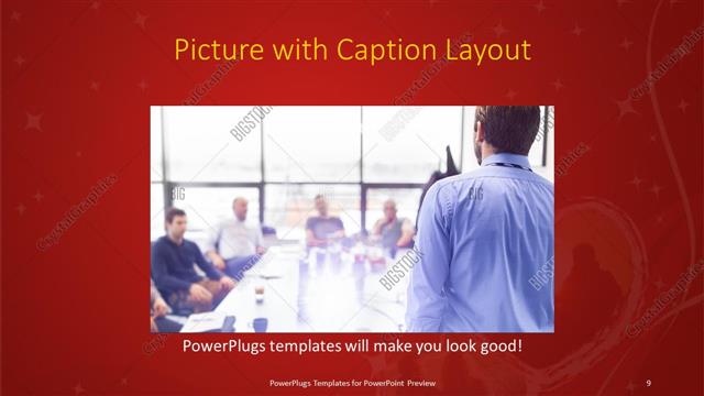 Picture with Caption presentation slide layout