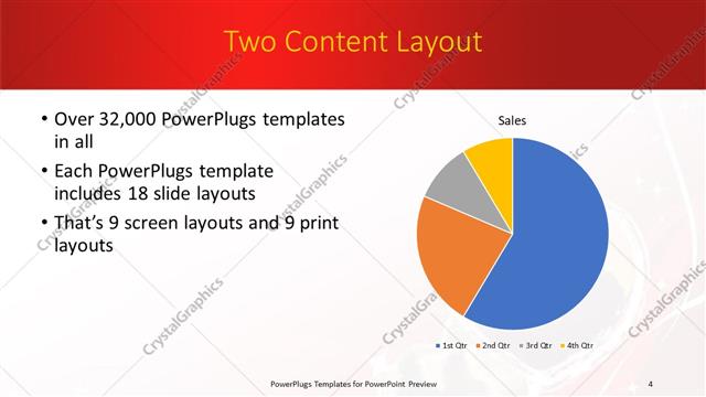 Two Content presentation slide layout