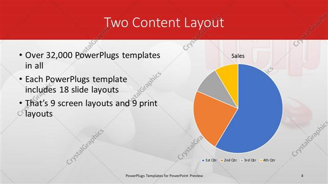 Two Content presentation slide layout