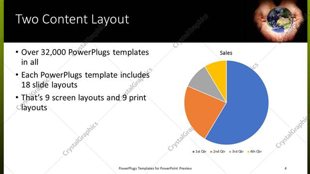 Two Content presentation slide layout