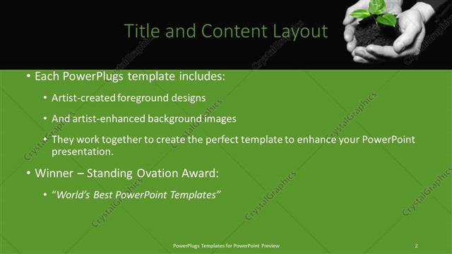 Title and Content presentation slide layout