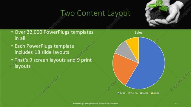Two Content presentation slide layout
