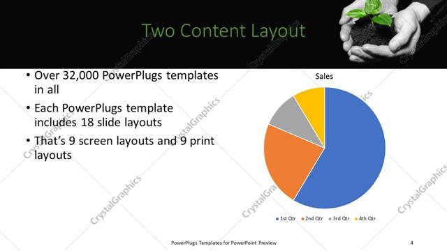 Two Content presentation slide layout