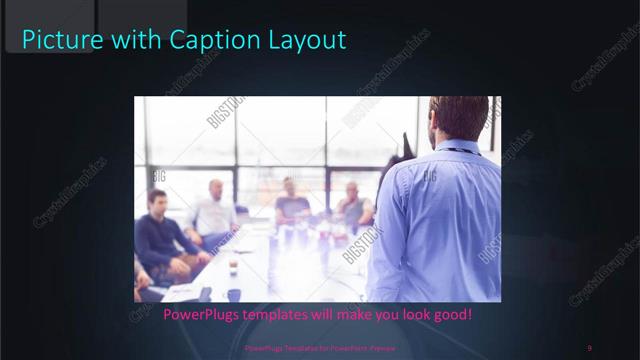 Picture with Caption presentation slide layout