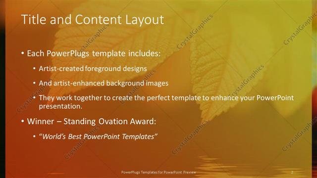 Title and Content presentation slide layout