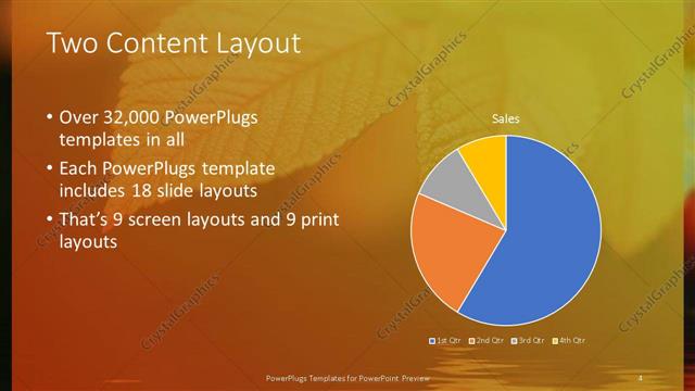 Two Content presentation slide layout