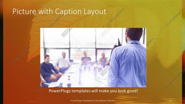 Picture with Caption presentation slide layout