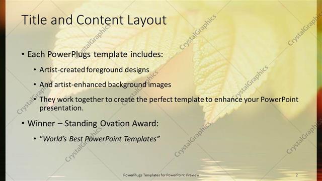 Title and Content presentation slide layout