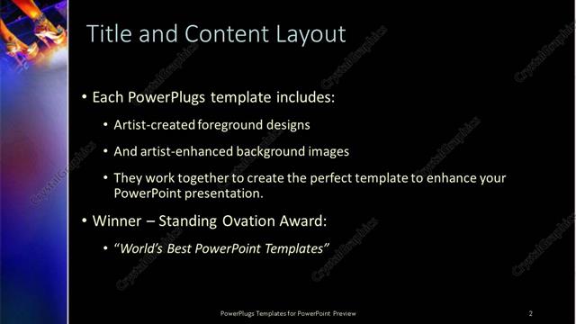 Title and Content presentation slide layout