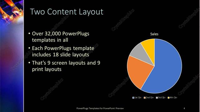 Two Content presentation slide layout