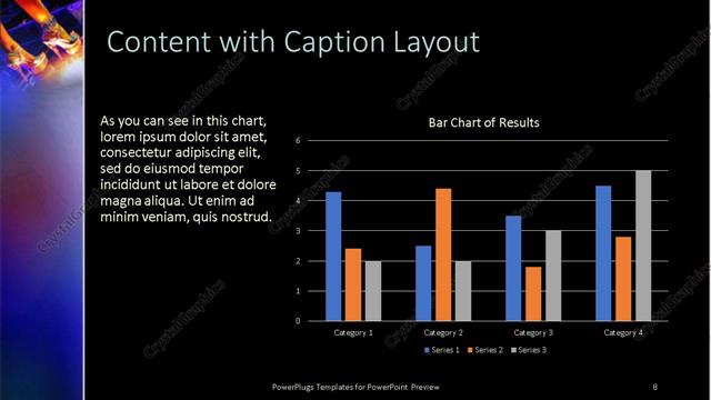 Content with Caption presentation slide layout