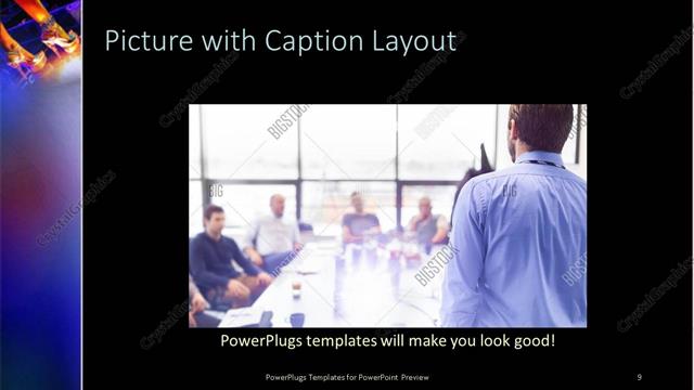 Picture with Caption presentation slide layout