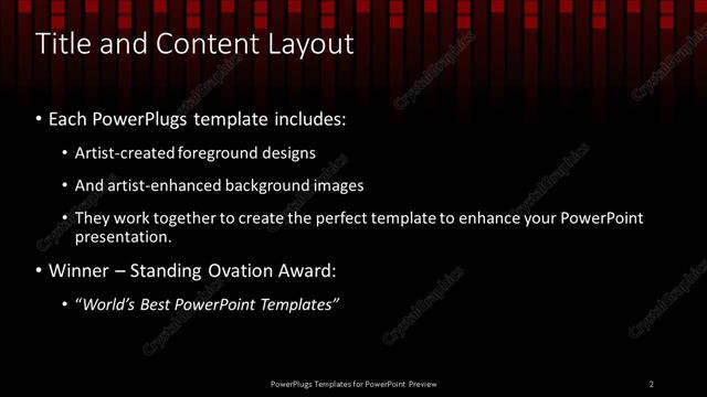 Title and Content presentation slide layout