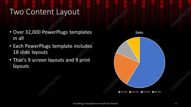 Two Content presentation slide layout