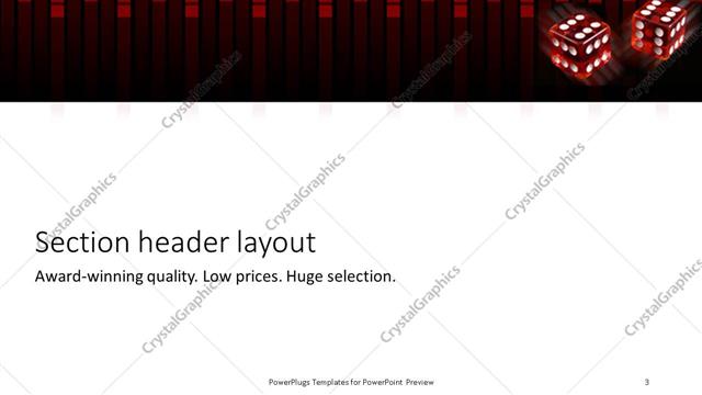 Section Header presentation slide layout