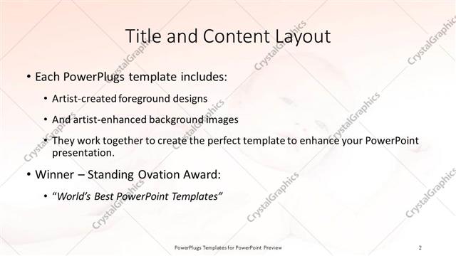 Title and Content presentation slide layout