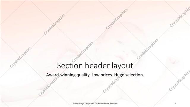 Section Header presentation slide layout