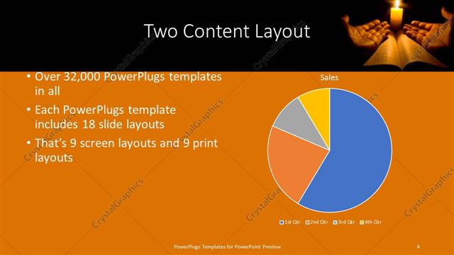 Two Content presentation slide layout