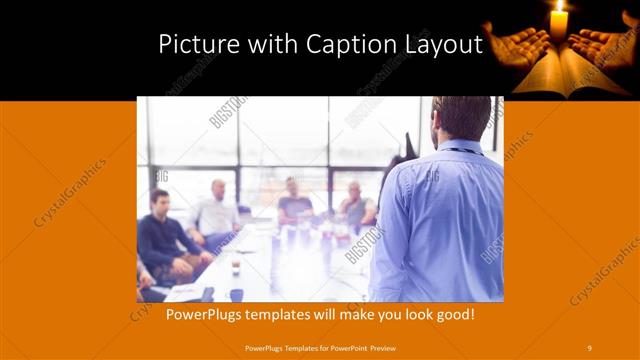Picture with Caption presentation slide layout