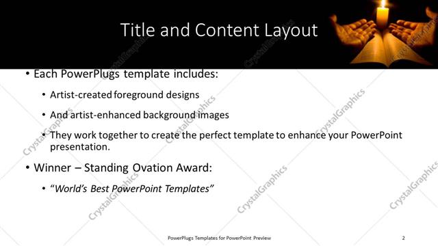Title and Content presentation slide layout