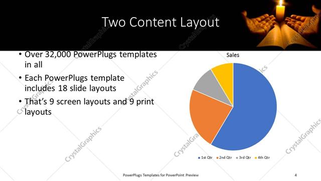 Two Content presentation slide layout