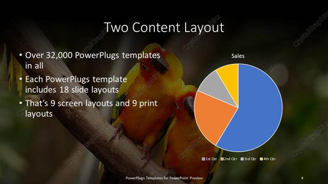 Two Content presentation slide layout