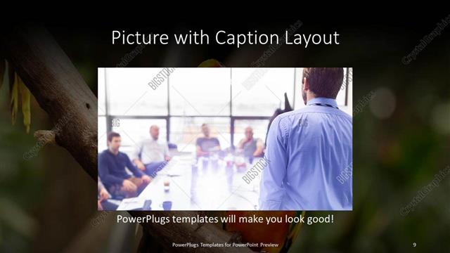 Picture with Caption presentation slide layout