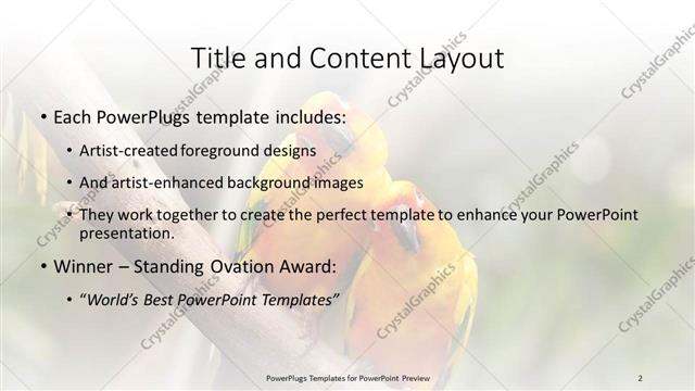 Title and Content presentation slide layout