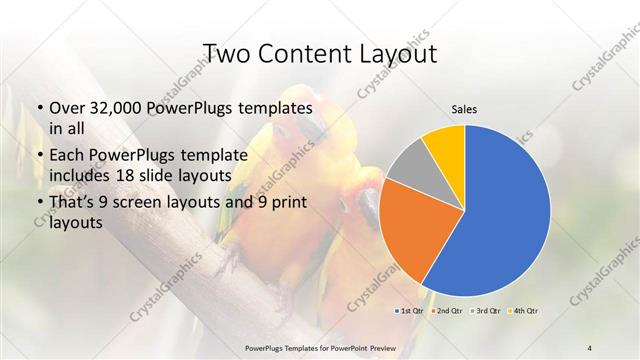 Two Content presentation slide layout