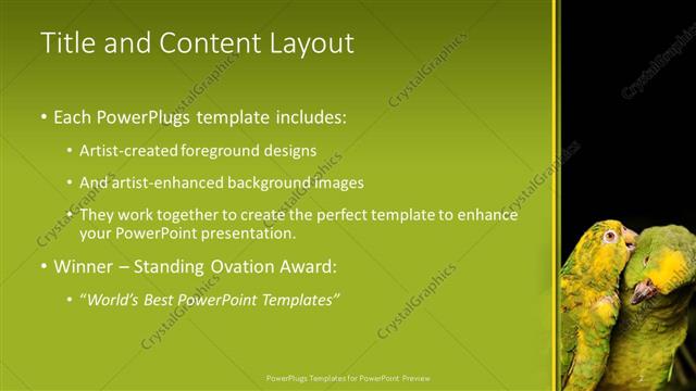 Title and Content presentation slide layout