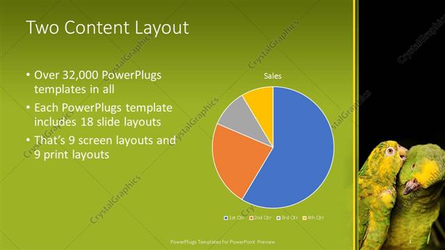 Two Content presentation slide layout